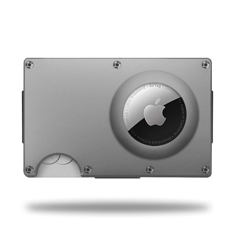 Normest Aluminum Apple AirTag Wallet with Money Clip - AirTag not included
